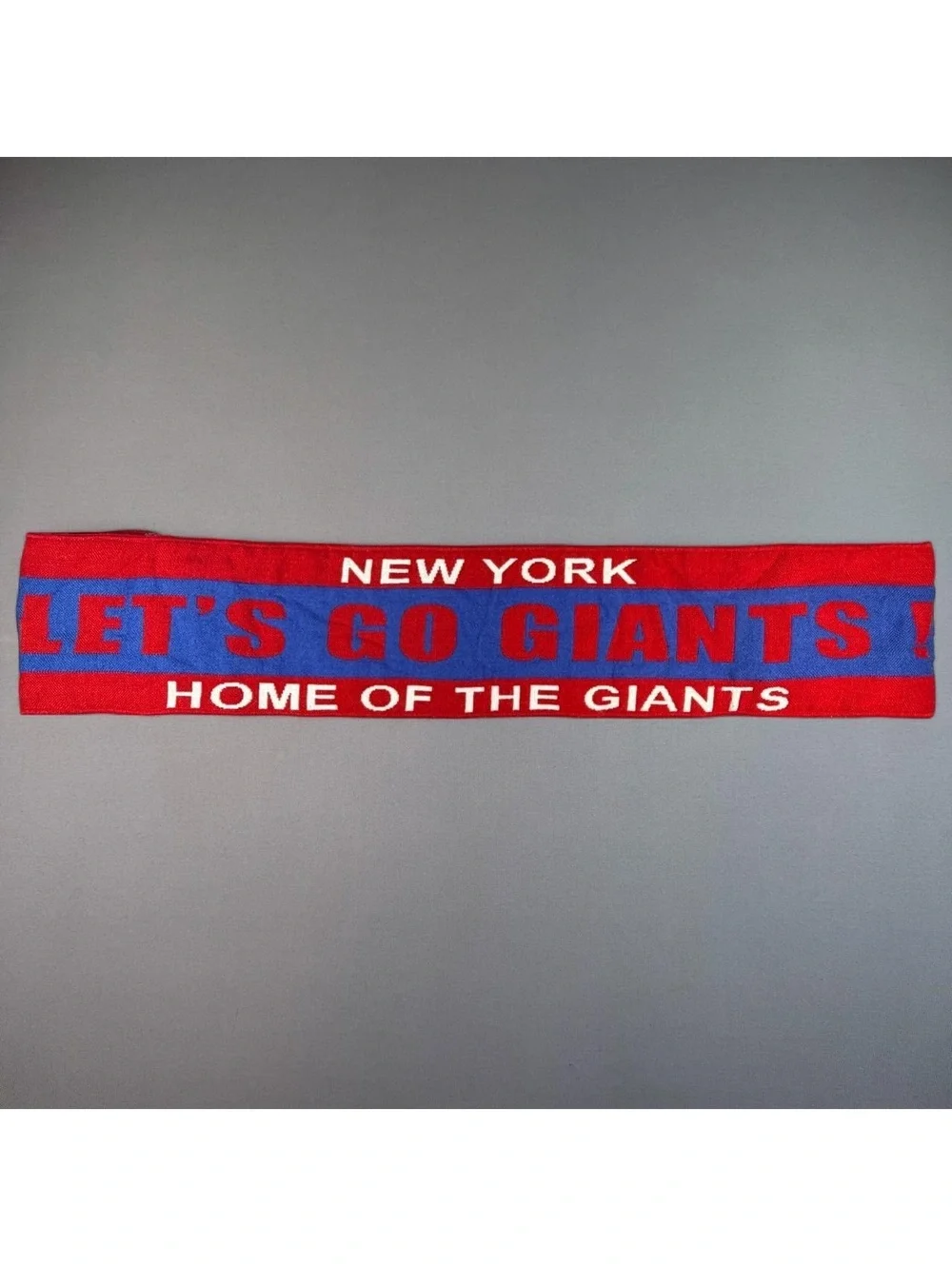 Reebok New York Giants Scarf Knit Red Blue NFL Football Winter One Size